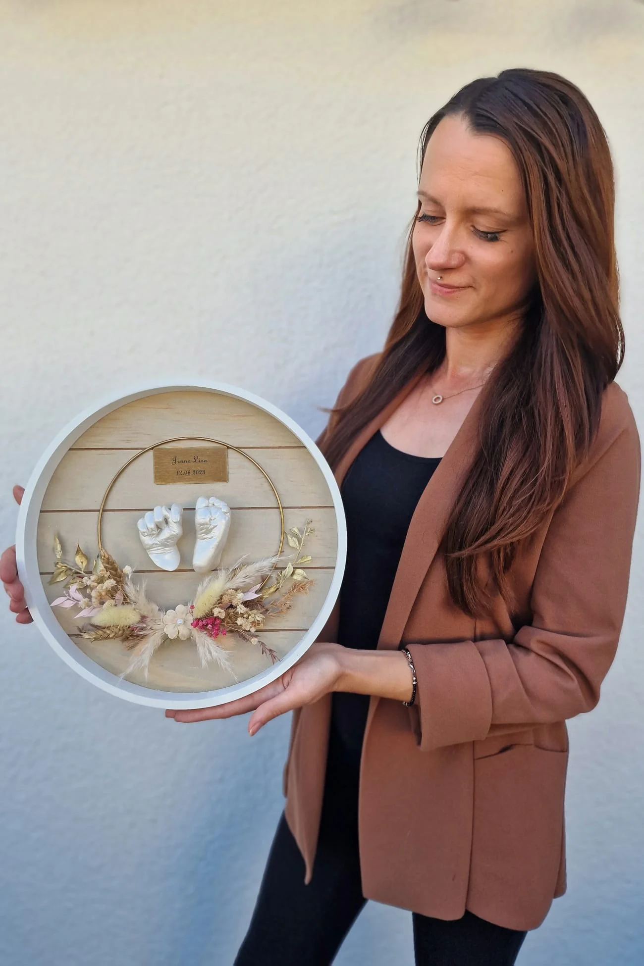 Gipsabdruck Newborn Hand und Fuß Ring Deko Nordhausen